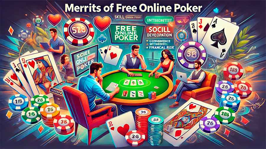 Merits of Free Online Poker